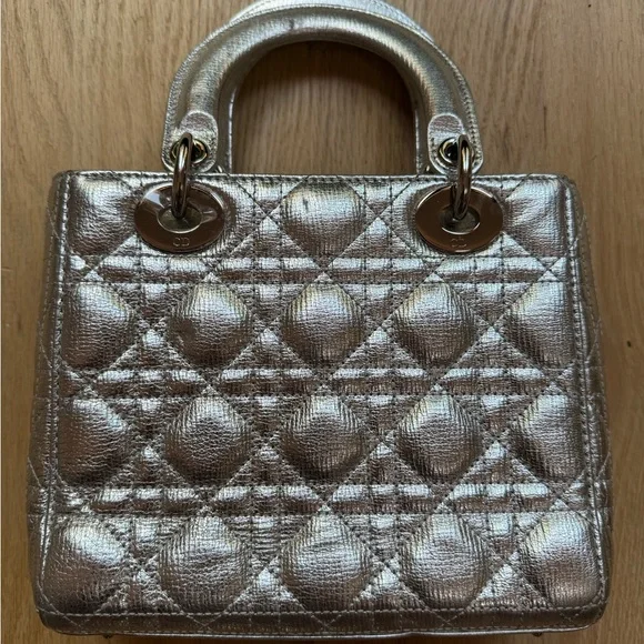 Dior Silver Mini Bag with Quilted Cannage Pattern - Picture 10 of 17